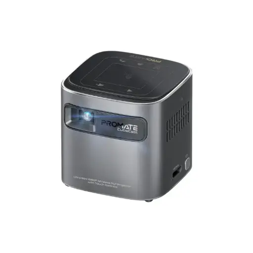 CubeCast Ultra-Mini 1080P Wireless DLP Projector with touch controls