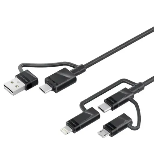 PentaPower 6-in-1 Hybrid Multi-Connector cable for Charging & Data Transfer
