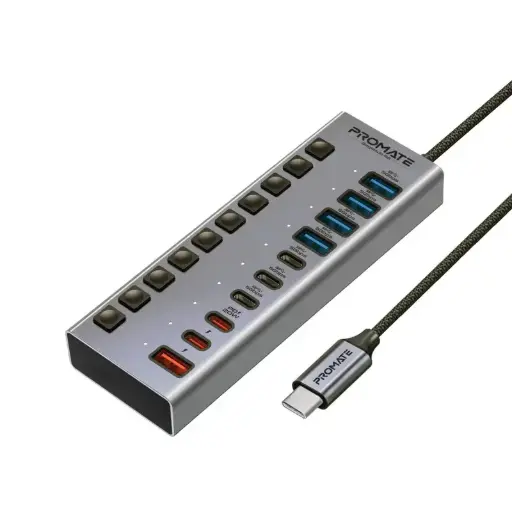 GegaHub-5G 10-in-1 High Speed Multi-Port 5Gbps Data & Charging Hub