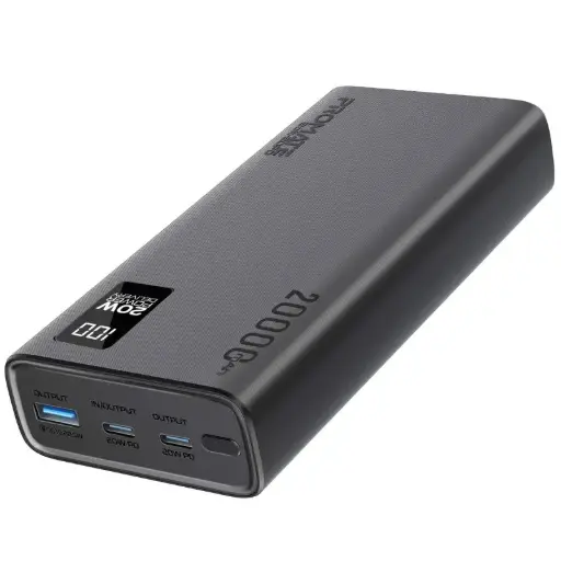 Bolt-20PD Compact Smart Charging Power Bank with 20W PD Dual USB-C and 22.5W USB-A Ports