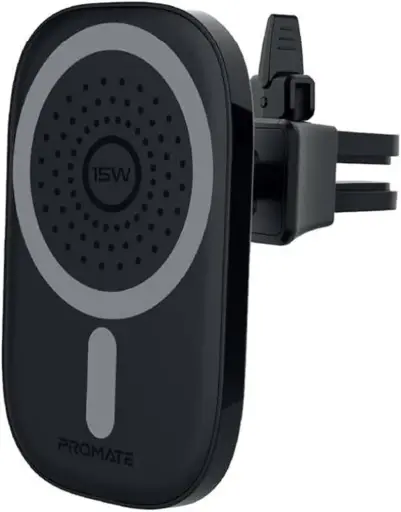 VentMag-15W PROMATE 15W Magnetic Wireless Quick Charger, AC  Vent Mounting, Secure
