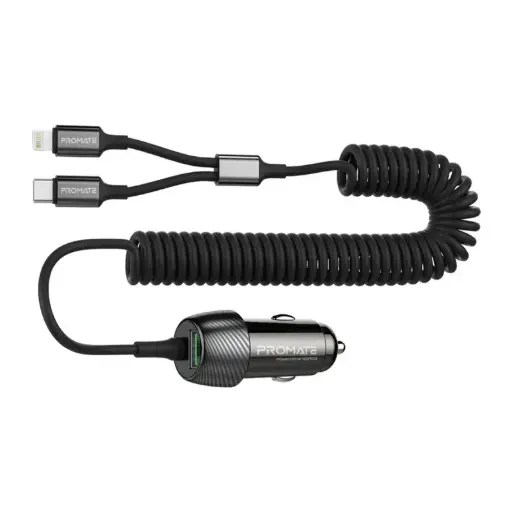 PowerDrive-33PDCI 33W Car Charger with Lightning Connector & USB-C Cable