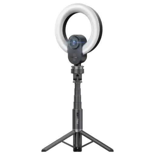 VistaCam 2K Ultra-HD Webcam with Built-in Mic & Ring Light and detachable Tripod