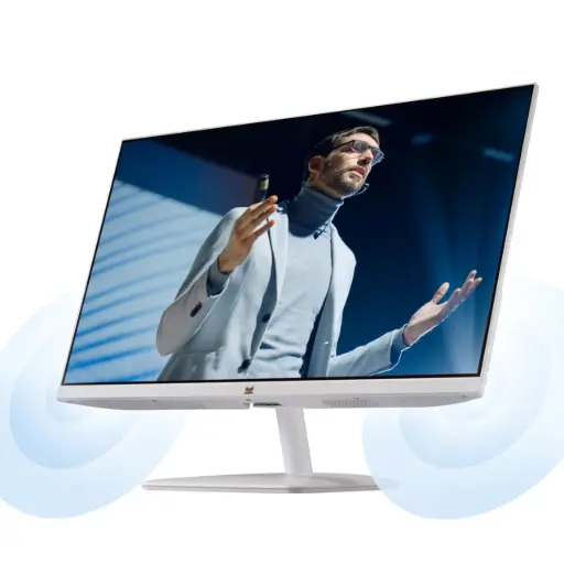 VIEWSONIC Monitor | White |Frameless Design | Super Clear IPS Panel | low Blue Light
