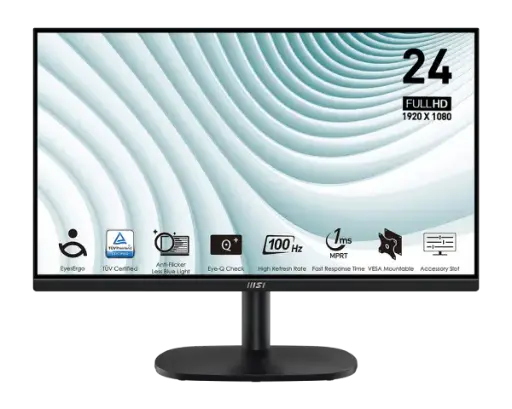 MSI monitor PRO MP245V | IPS| HDR Ready | TUV Certified Eyesight Protection 