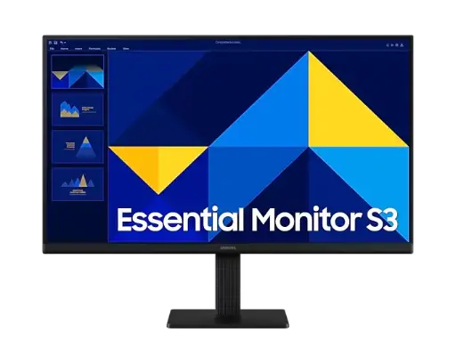 Samsung Essential Monitor S3 S30GD | 24 inch| 2ms Response Time |Black| Eye Saver Mode and Flicker-Free technology 