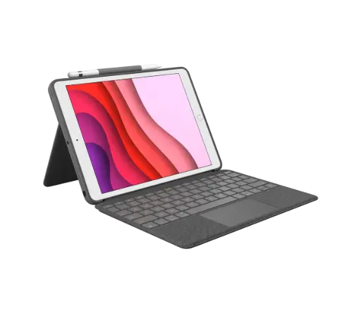 Logitech Combo Touch Case for Ipad (7th, 8th, 9th, 10th gen & A16) Oxford Grey En	