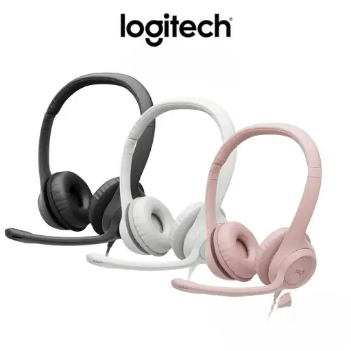 Logitech Headset Wired H390 USB with Noise-Canceling Mic in-line controls 