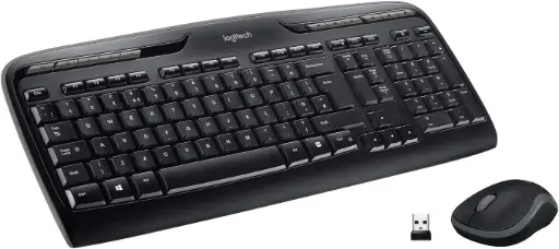 LOGITECH Wireless Combo Keyboard & Mouse, Multimedia Keys 