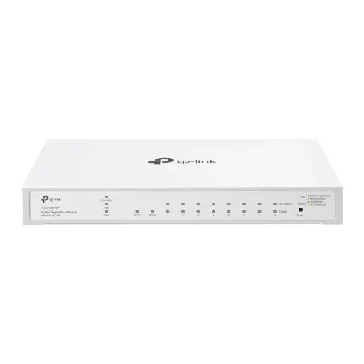 TP-Link Switch 10-Port Gigabit Smart with 8-Port PoE+ (61w) and 2× Gigabit SFP slots 