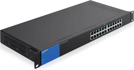 Linksys Unmanaged Switch Gigabit 24-port  with 12 Port PoE+ 120w  Rack Mounted  LGS124P-EU 