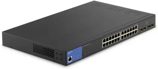 Linksys Managed Switch Gigabit 24-Port with PoE+ 250w With 4Port 1G SFP Uplinks  LGS328PC-EU 