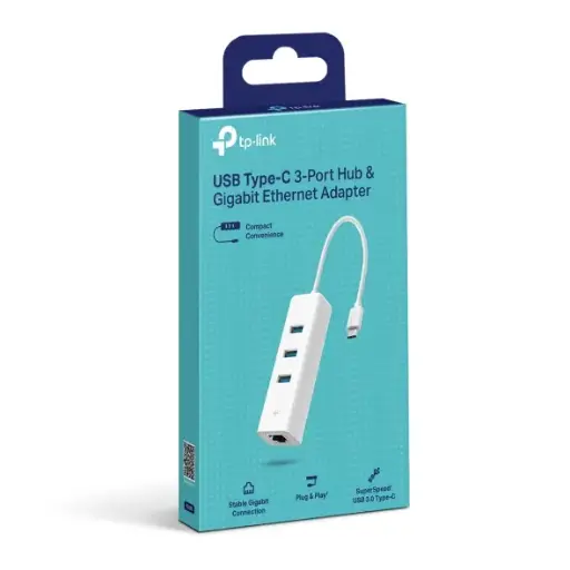 TP-LINK USB Type-C 3-Port Hub & Gigabit Ethernet Adapter 