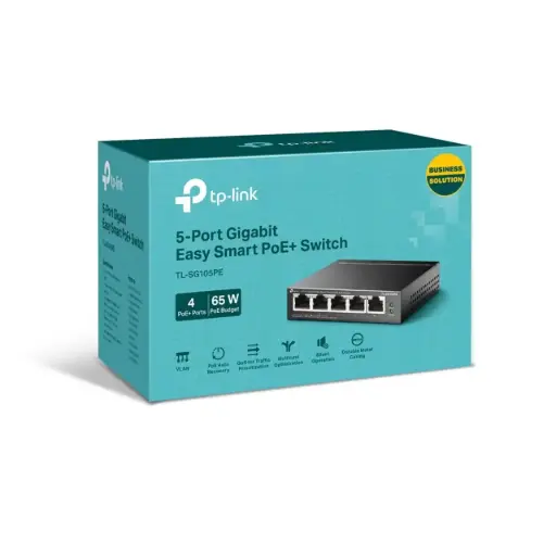 TP-LINK Switch 5 Port Gigabit Easy Smart with 4-Port PoE+ (65w) 