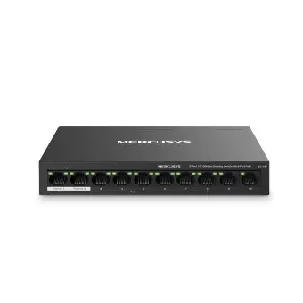 TP-LINK Switch 10 Port 10/100Mbps, Desktop with 8-Port PoE+  (Mercusys Powered By TP-Link) 
